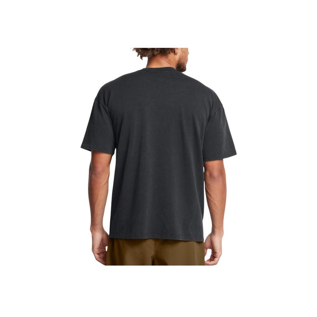Under Armour Heavyweight Oversized Fashion Comfortable Crew Neck Loose Solid Color Short Sleeve T-Shirt Men Tops Black 1389147-001