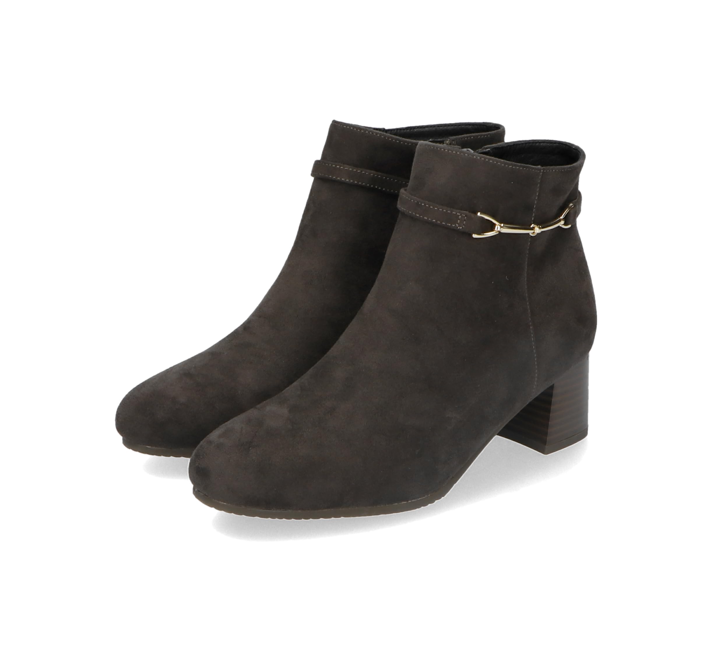 

Oriental Traffic Suede Short Thick Heel with Bit 5cm Stable and Gray Size Product 32406 Women s Boots, Soft, Motif, Heel, Warm, (23AW), 24.0-24.5 cm,