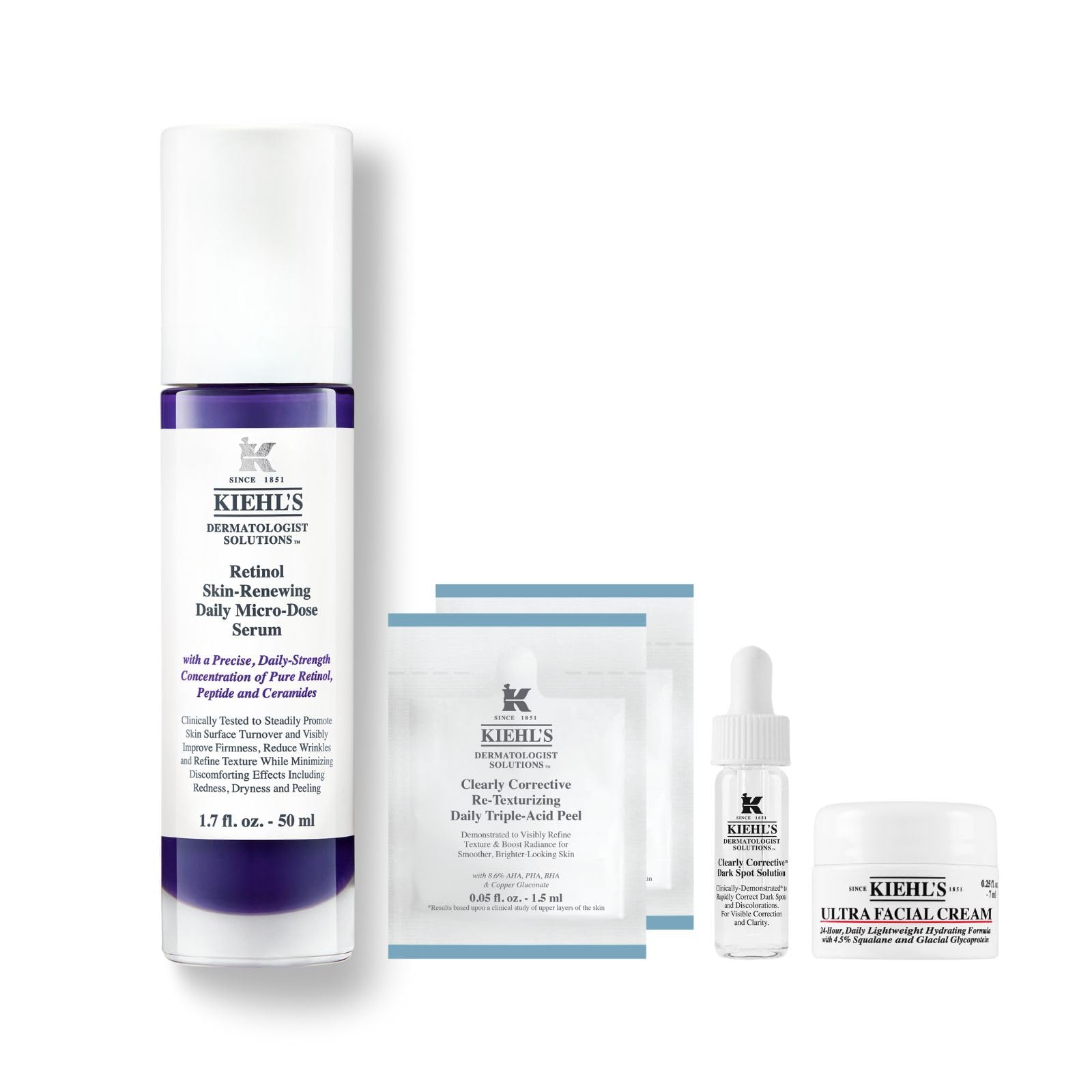 Сыворотка с ретинолом Стартовая сыворотка для пор и Аутентичный набор Kiehl s увлажнение, ретинол, уход, подтяжка. продукт.