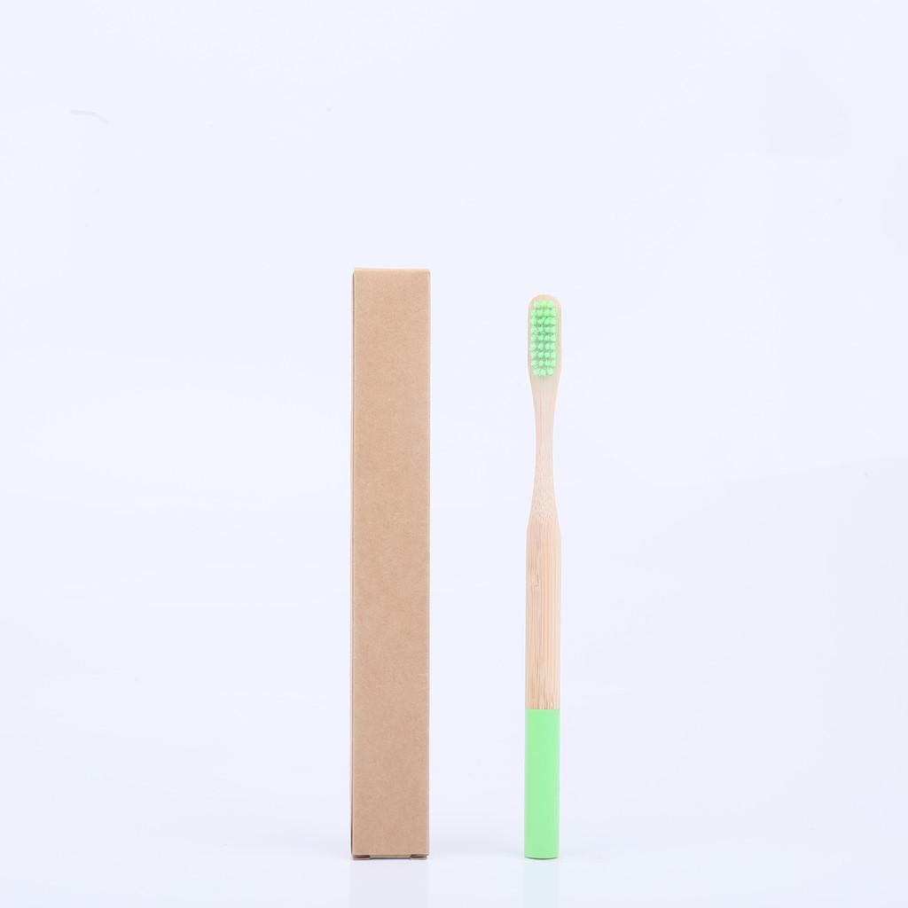 Bamboo Toothbrush Adult Bamboo Charcoal Soft Bristle With Round Handle For Oral Care