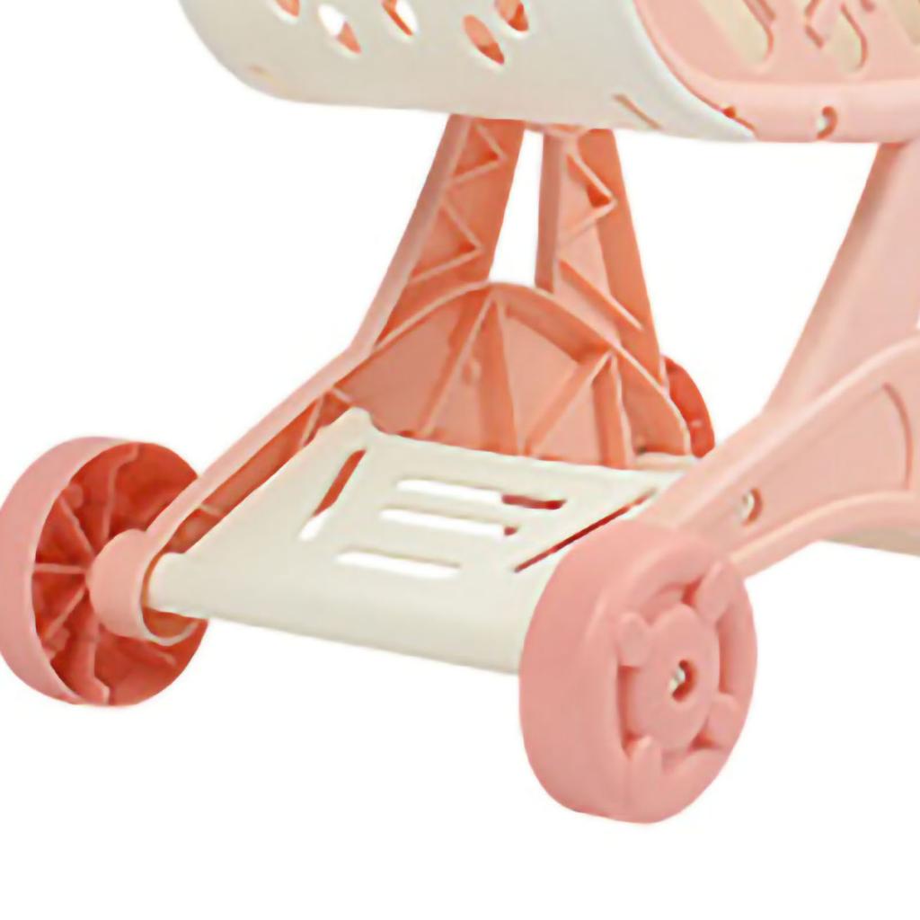 Dollhouse Shopping Cart Set Kitchen Cut Fruit Toys Supermarket Stroller Simulation for Kids Gifts