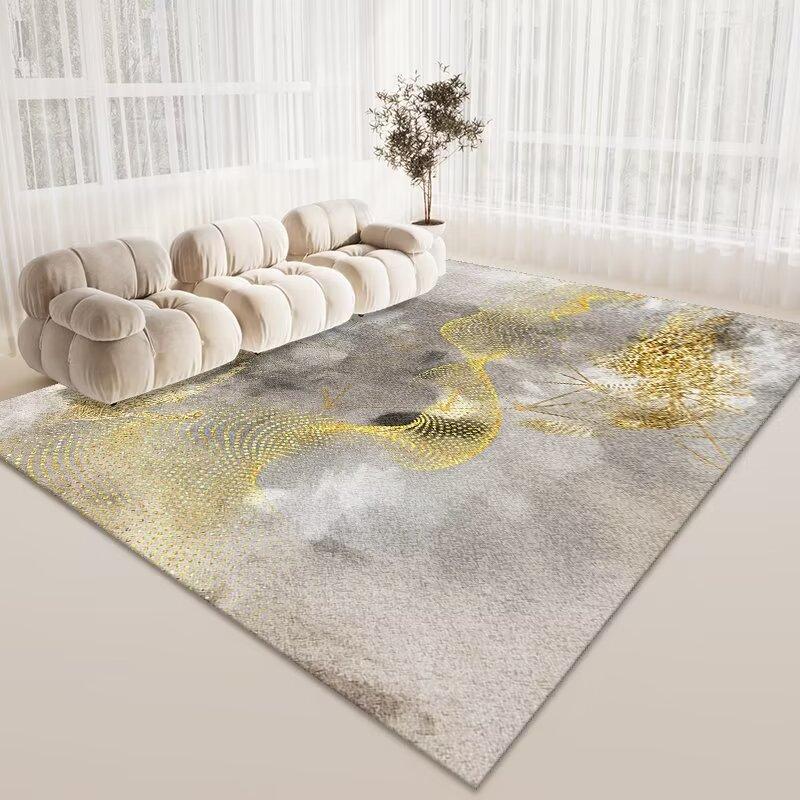 Nordic Style Living Room Sand Coffee Table Carpet, Bedroom Full Of Crystal Velvet Carpet, Study Dining Room Large Area Floor Mat