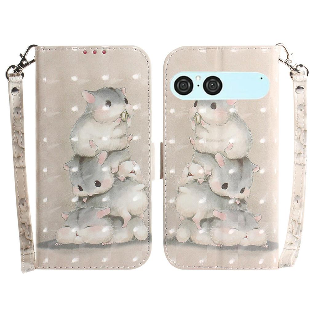 Für Sony Xperia 10 VII Hülle Musterdruck Leder Brieftasche Handyhülle mit Handschlaufe