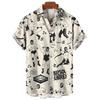 Hawaiian Shirt for Men Mexican Wrestling Print Men's Shirt Streetwear Fashion Summer New Short Sleeve Top Men's Trendy Clothing