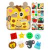 Montessori Toy Giraffe Busy Board 3D filckönyv a finom motoros készségek fejlesztéséhez Korai oktatási szokások Tudásfejlesztés