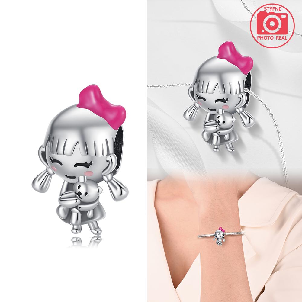 Charms Plata Kimono Girl Pendant Copper Colors For Charms Copper Colors Original Bracelet For Jewelry Making