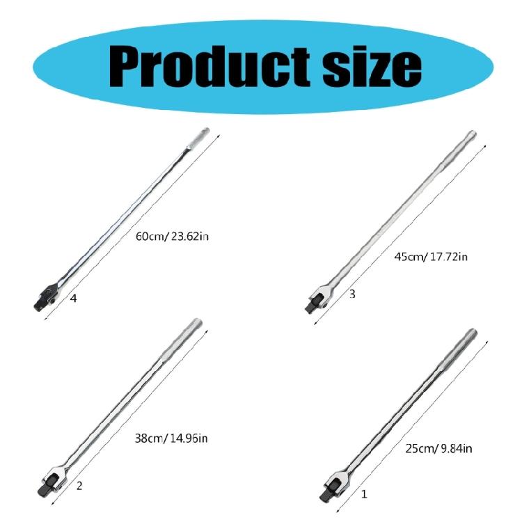 High Carbon Steel F Rod Sleeve Spanner Socket Wrench Suitable for Auto Mechanic Strong Lever Steering Handle Repair Tool