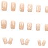 24Pcs Square False Nails For Girls Sweet And Cute Nail Tips Medium Press On Nails Patch Nail Art Decoration