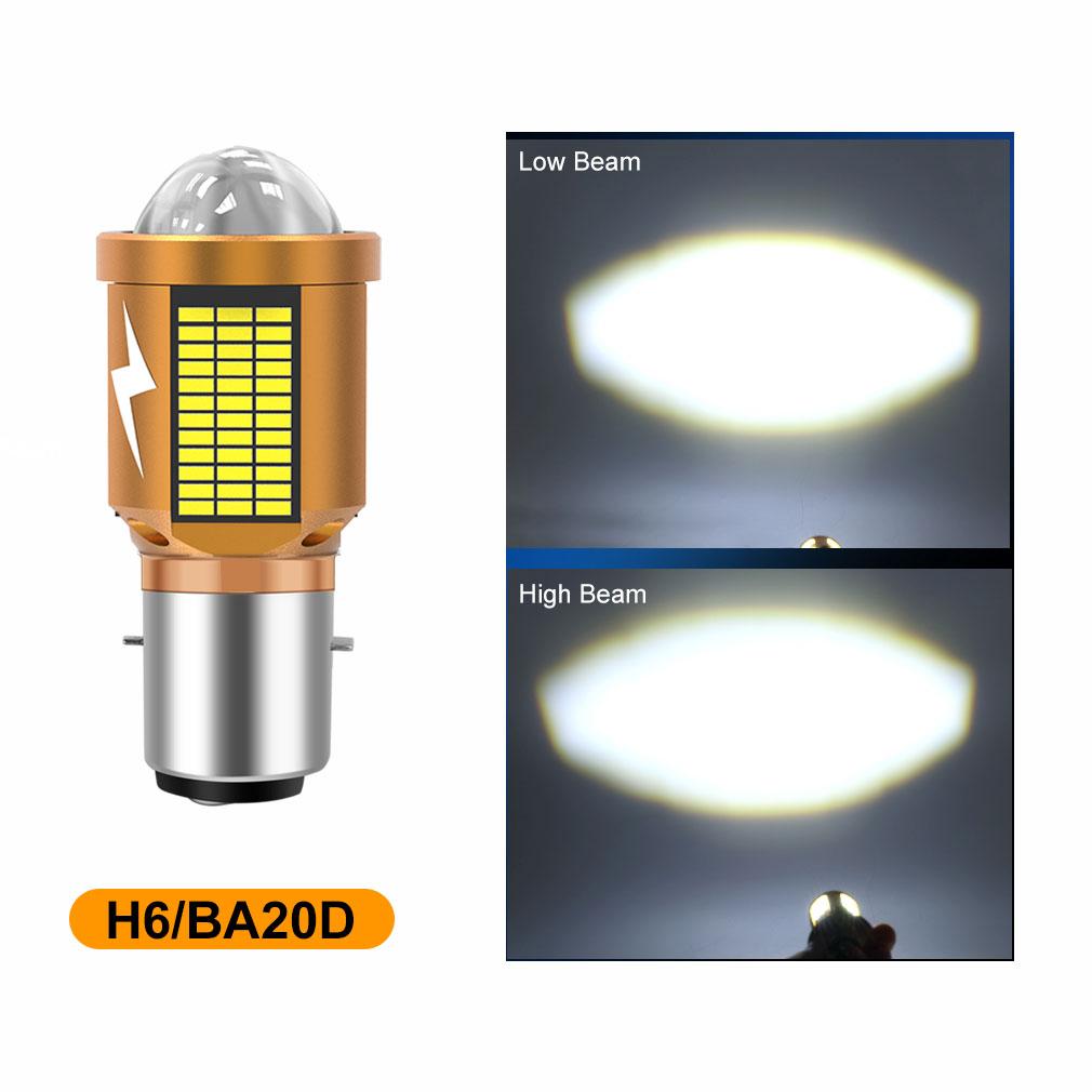 1Pc H4 LED Motorrad Scheinwerfer Birne 18000LM H6 BA20D Led Moto Licht Hohe Abblendlicht Weiß Gelb Lampe Canbus für Yamaha Kawasaki Suzuki