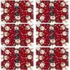 Red Winter Snowflakes Snowman Christmas Xmas Placemats Set of 4 Table Mats for Party Home Kitchen Dining Table Decorations 12x18 Inch