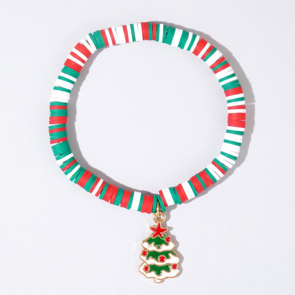 Women's Handmade Colorful Polymer Clay & Copper Bead Bracelet Set - Christmas Gift