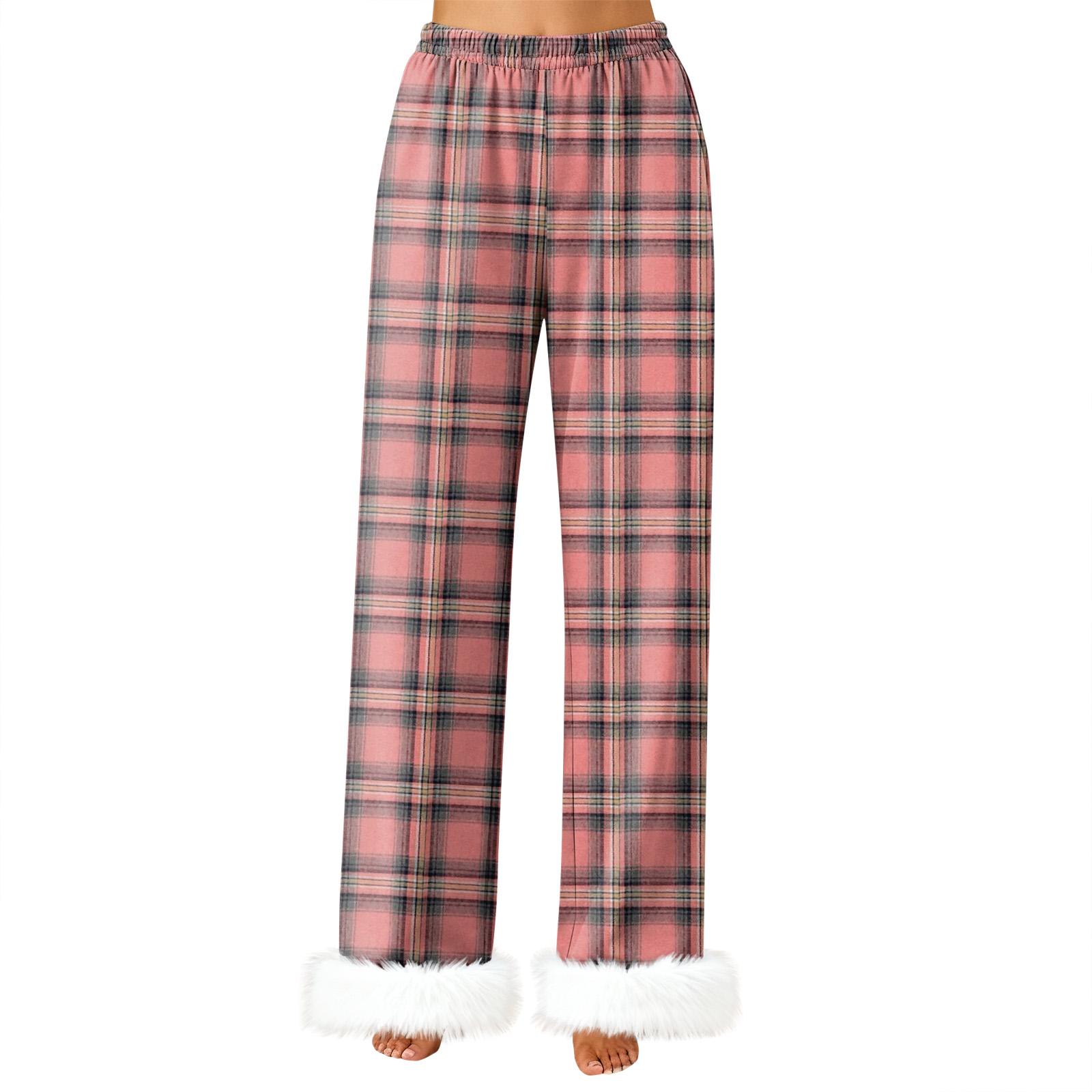 

Women s Fashionable Casual Trousers, Plaid Print Trousers XXL
