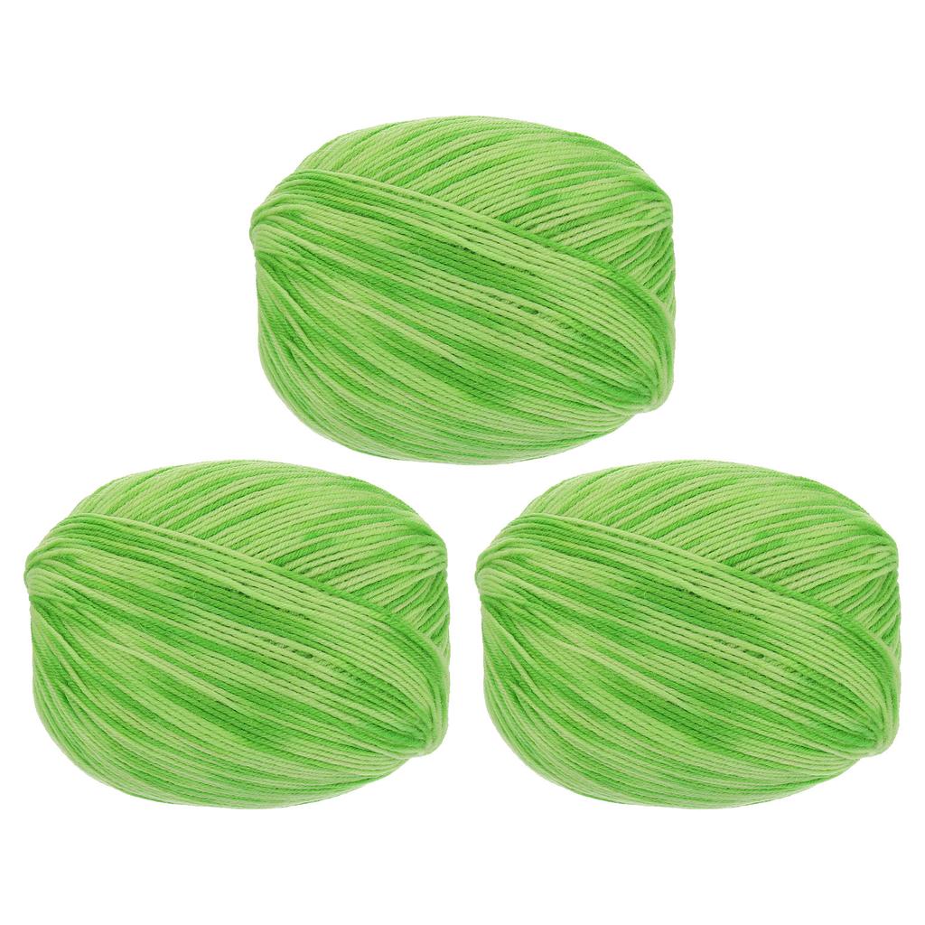 100% Wollgarn 4-fädiges Wollvlies Luxuriöses und weiches Garn Handgefärbtes Garn zum Handstricken Häkeln, 3,52 OZ, 306 Yard 3 Knäuel