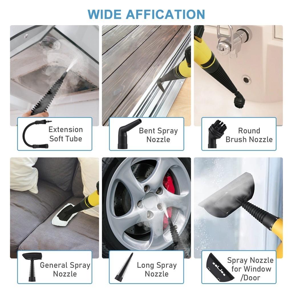 1200W Household Handheld Steam Cleaner Portable High Temperature Pressurized Steam Cleaning Machine with 10PCS Accessory
