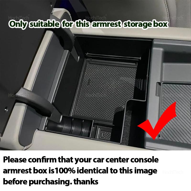 Car Armrest Storage Box for Kia EV9 MV 2024-2025 Center Console Storage Tray Organizers Tidying Box Black Interior Accessories