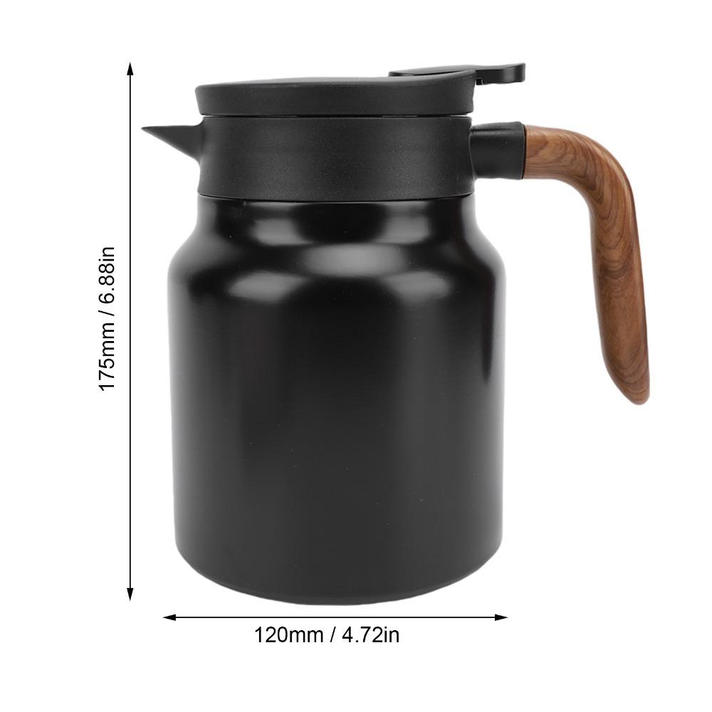 Built-in Filter Insulated Coffee Pot Stainless Steel Thermal Beverage Pitcher  Home Use
