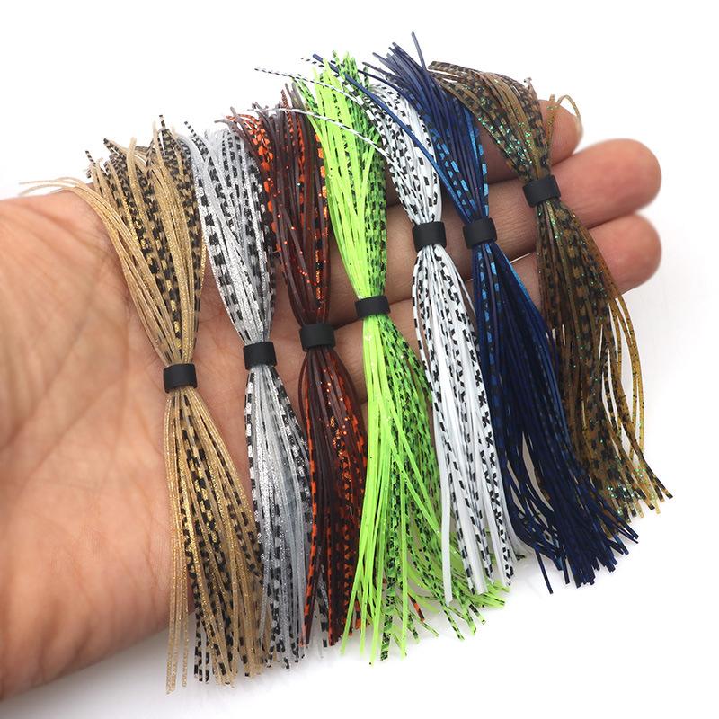 Silicone Skirts Fly Tying Material for Spinnerbait Long Tail Jig Lures Custom Fishing Bait Accessory