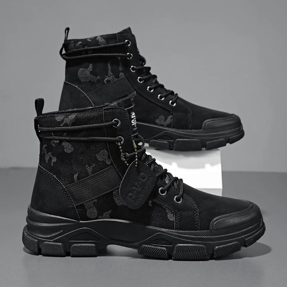 Herren Herbst Camouflage High Top Stiefel Outdoor Arbeitsstiefel Luxusmarken Freizeitsneaker Britischer Stil Dicksohlige Schuhe Wüstenstiefel