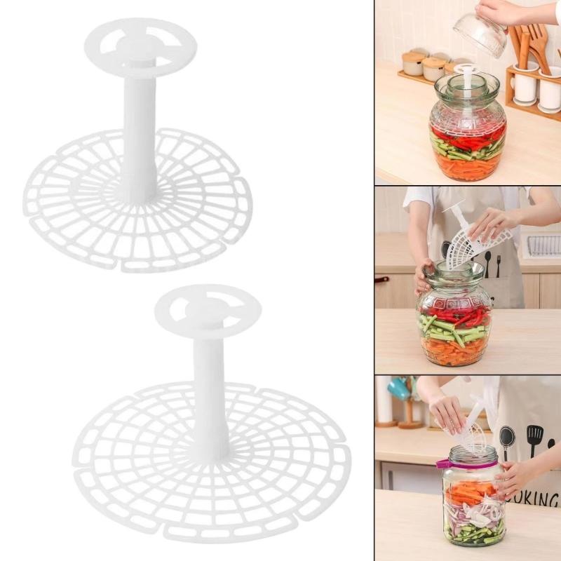 Plastic Vegetable Presser For Jar Fermentation Prevents Oxidation Food Safe Materials Easy Storage Pickling Press
