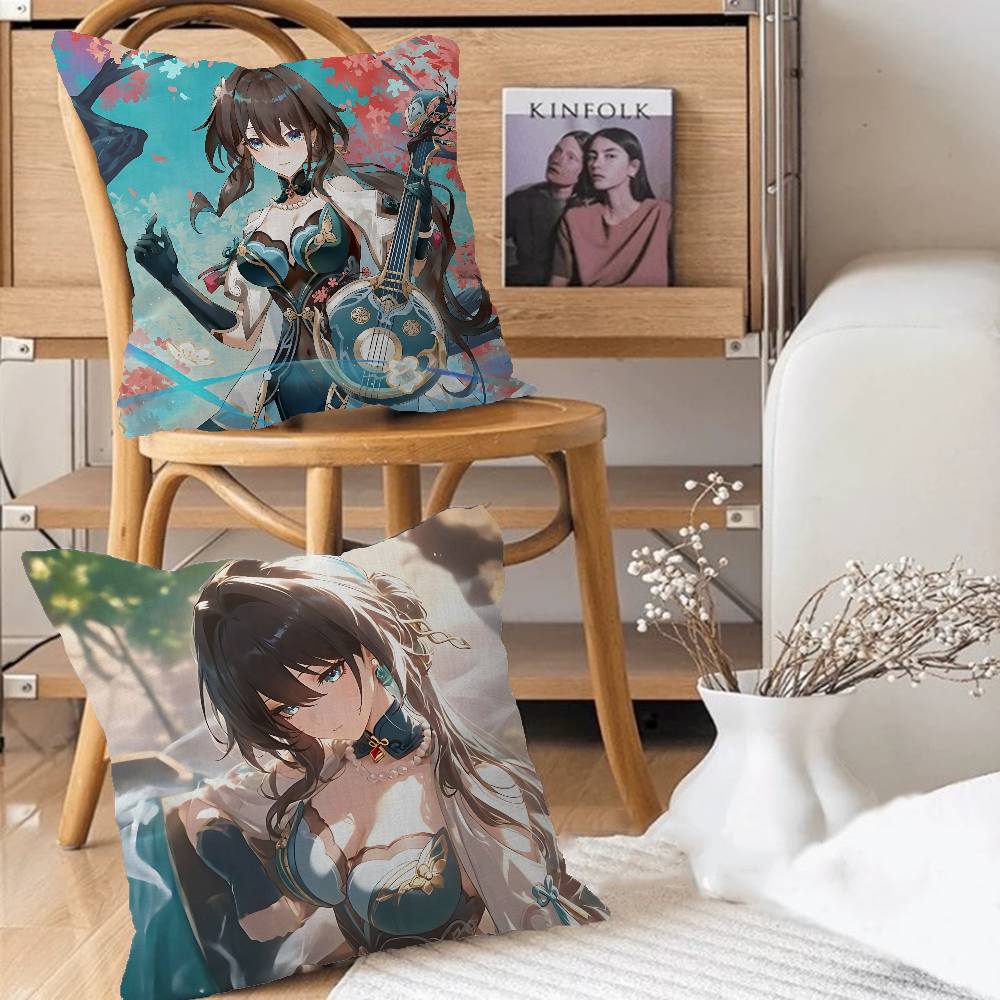 ANIME R-Ruan Mei Personalisiertes Bild Text Heimdekorative Kissen Haushaltsgeschenke 45x45cm
