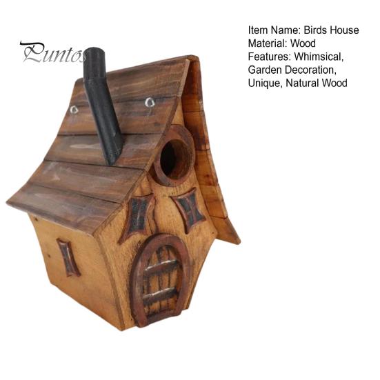 Fuglehus i tre for utendørs Lunefullt hengende kolibrihus utendørs villfuglrede for uteplass Bakgård Hageinnredning