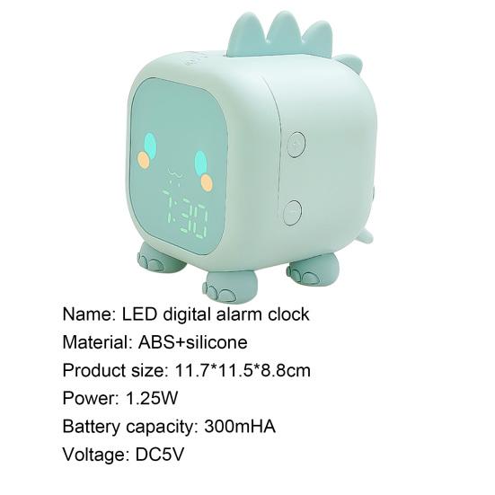 Zegar Wyświetlacz temperatury Przełącznik Trening snu Silikonowy budzik dla dzieci na pulpicie