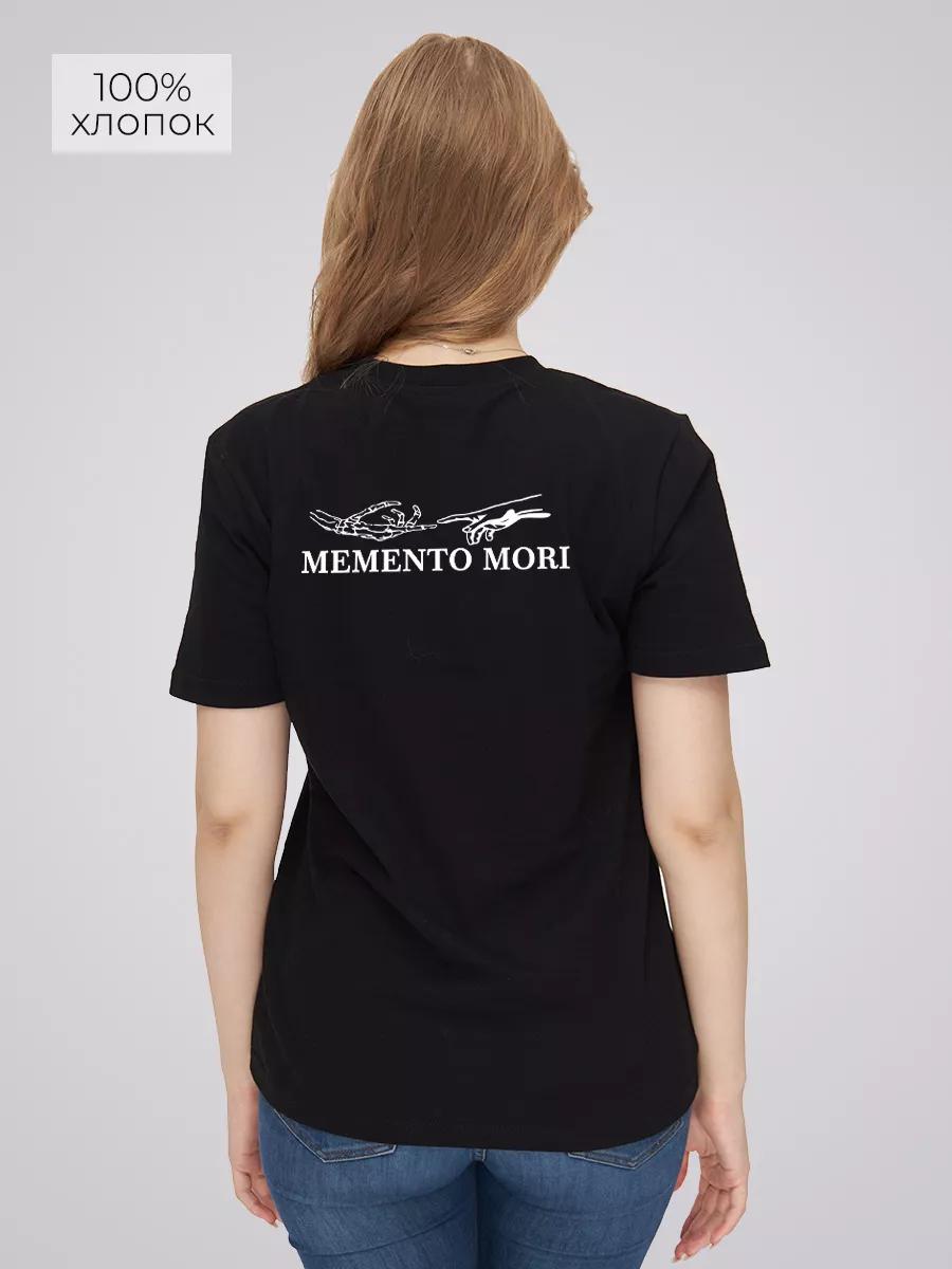 T-shirt with print on back memento mori S