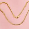 24K Gold AU999 50-75CM 3MM Twist Rope Necklace Men's & Women's - Premium Bulk Supply, 3MM+50-75CM, Stylish Unisex