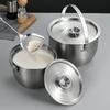 Melang 304 Stainless Steel Oil Storage Pot with Strainer and Lid