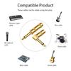 Pack of 2pcs 1/4inch Solder Type Mono Plugs Connectors for Guitar Bass And Instrument Cable DIY Connection