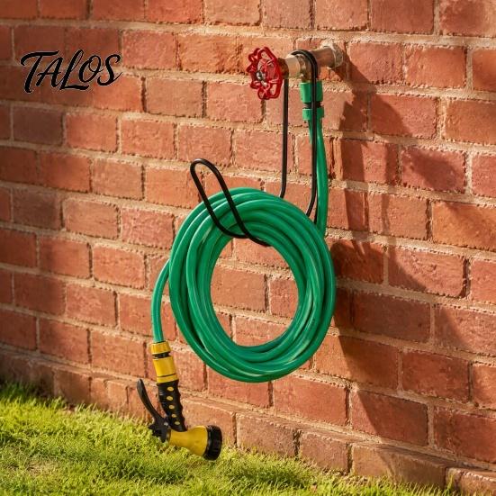 Outdoor Hose Organizer Outside Garden Hanger Rack, Heavy Duty Hanging Water Iron Bracket Holder, No Drill Hook for Yard
