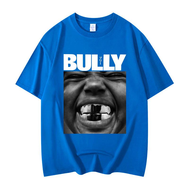 Rapper Kanye West Bully Graphic T Shirts Fashion Hip Hop Vintage Short Sleeve Tshirts Unisex Women Casual Loose Cottotn Tshirt