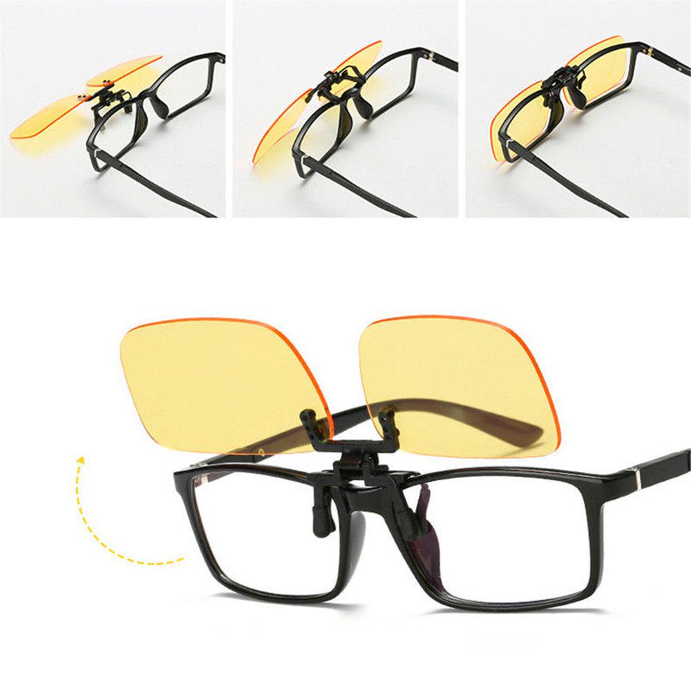 Polarized Clip-On Sunglasses UV400 High Definition Frameless Sun Glasses Clips for Men And Women Outdoor Shades Glasses