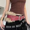 Ceinture Cuir Style Punk Rivets Y2K Ceinture de Taille Mode Large pour Femmes Streetwear
