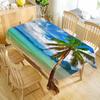 Custom Beach Seaside Table Cloth Oxford Print Waterproof Oilproof Home Rectangular Party Table Cover 100X140cm/140X250cm