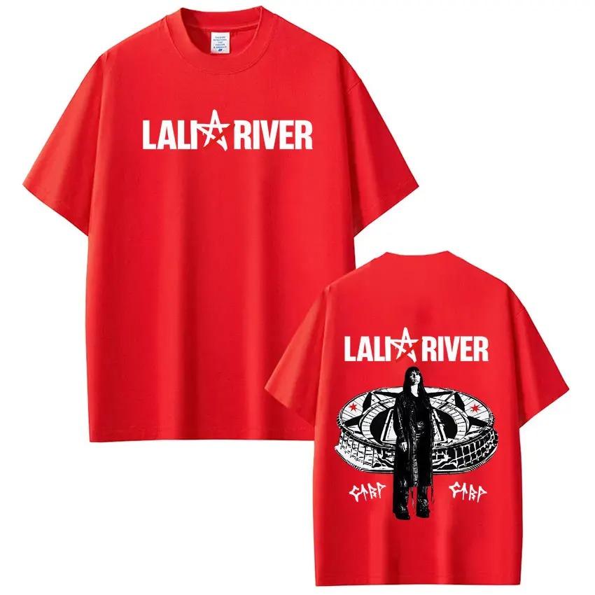 Singer Lali River Tour 2026 Print Tshirt Men Women Fashion T-shirts Summer Short-sleeved Loose Casual Cotton Retro T-shirts
