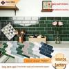 3D Imitation Tile Resin Wall Stickers: Waterproof, Oil-proof, and Heat Resistant for Kitchen and Bathroom Renovations.