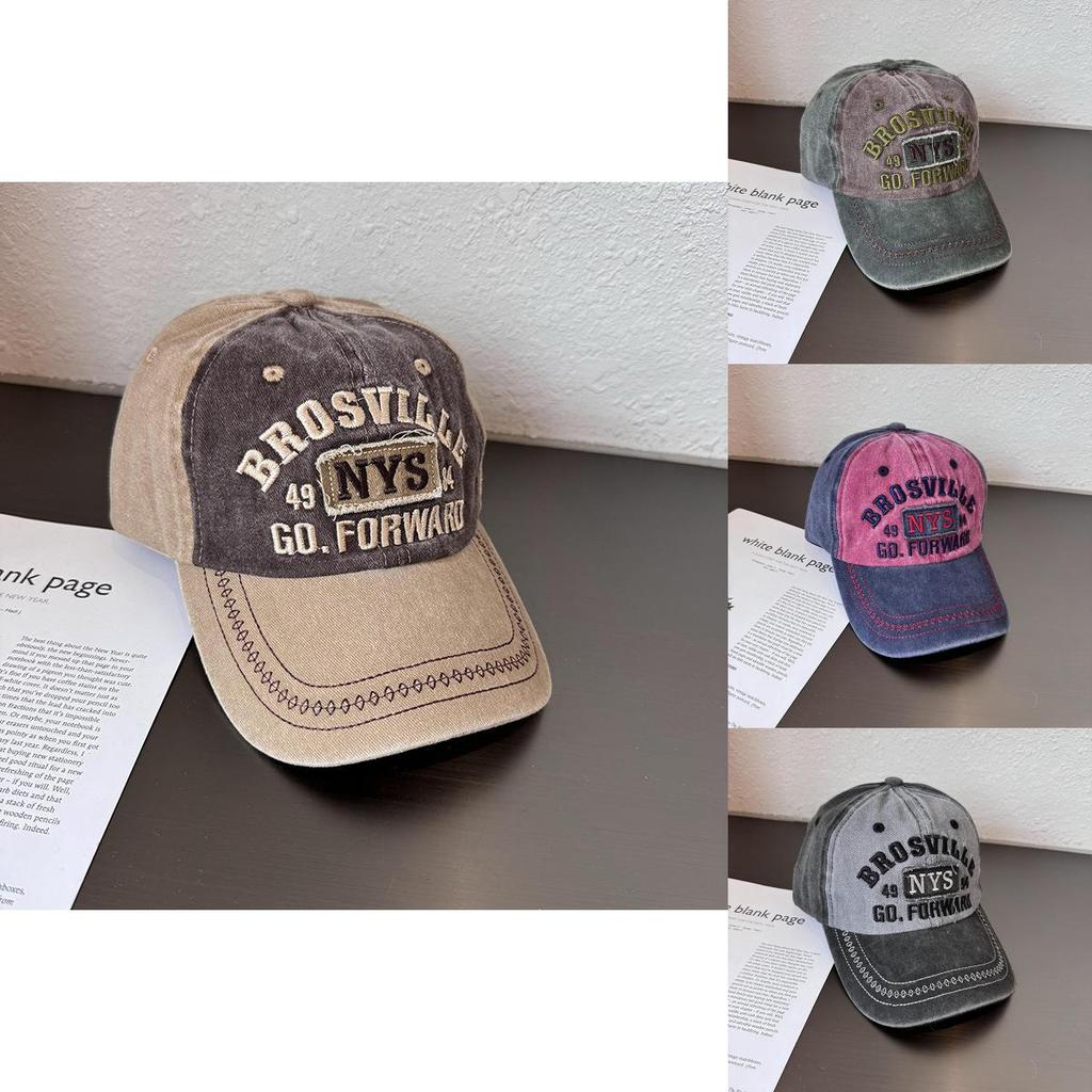 Vintage American Style Baseball Cap With Washed Cotton For Casual Summer Wear
