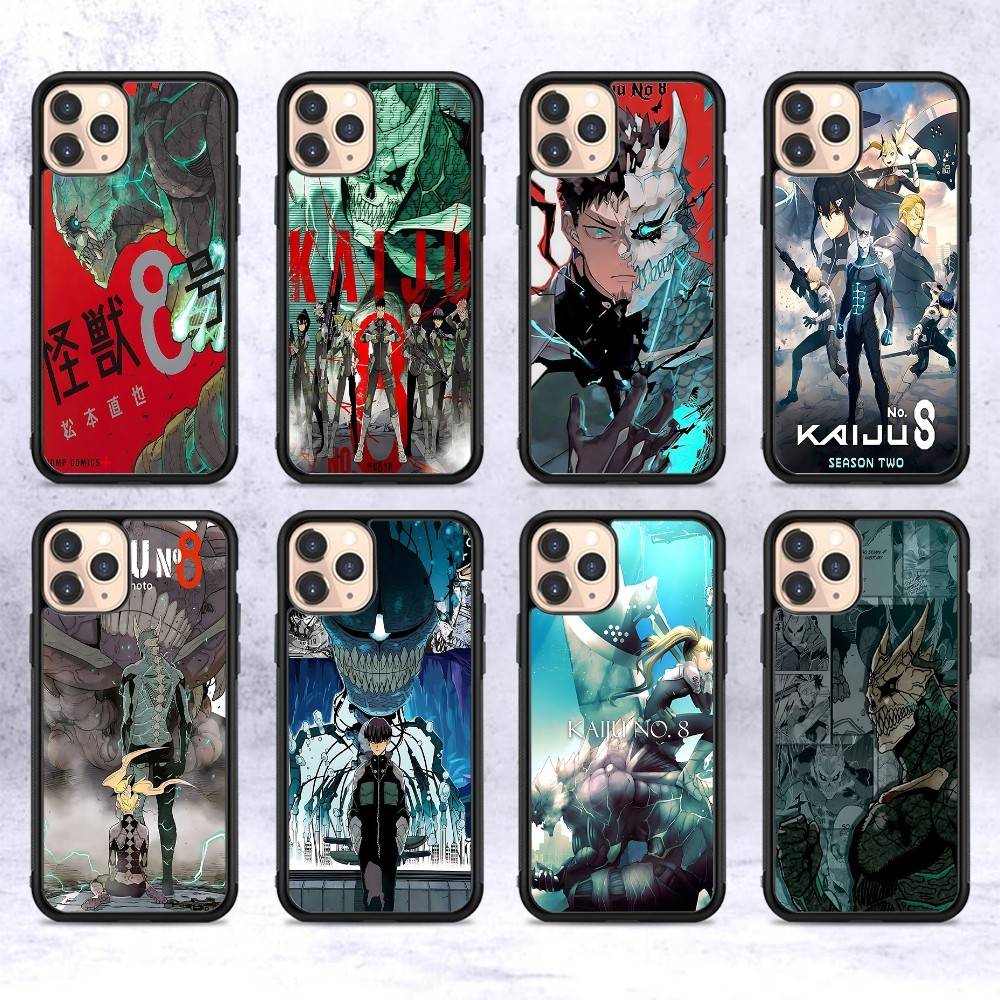 Klassische Anime K-kaiju No8 Handyhülle Für IPhone 17 16 15 14 13 Plus 12 11 Pro Max PC+TPU Hüllen Rückabdeckung
