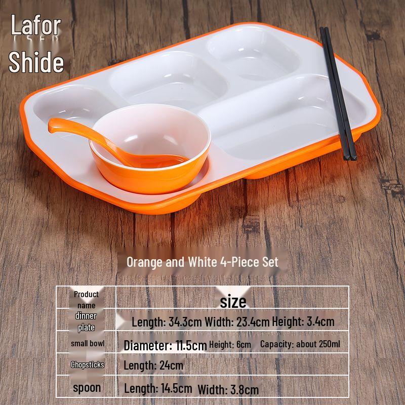 Commercial Melamine 5-Compartment Divided Tray