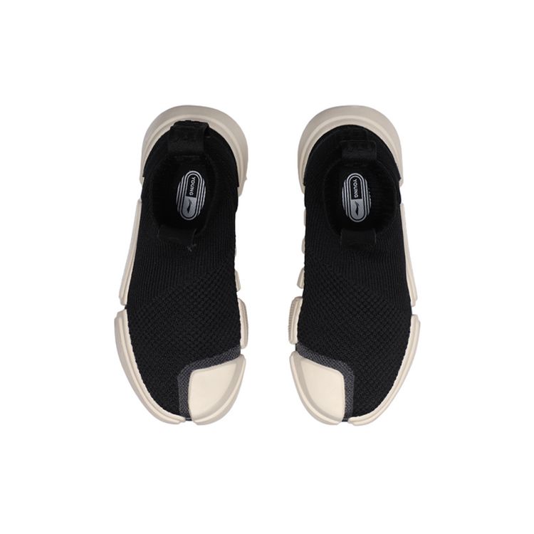 Li Ning Paris Fashion Week Wu Dao 2 High-Top Retro Basketball Shoes Kids Sneakers Black Gray YKBN054-3