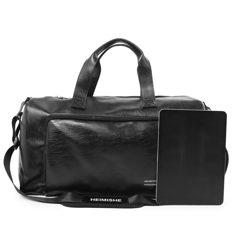 Fitness Bag Sports Yoga Swimming Bag PU Large Capacity Shoulder Portable Short Travel Bag