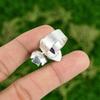 Natural African Amethyst Statement Flower Ring Size 7.25 925 Silver For Women