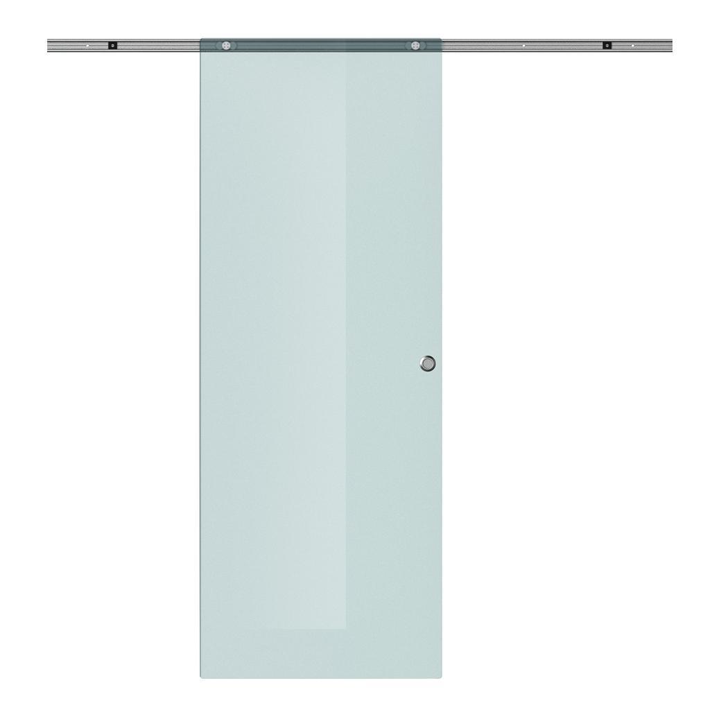 Sliding Frosted Glass Door With Aluminum Rail For Bathroom Kitchen Study Glass 205cm