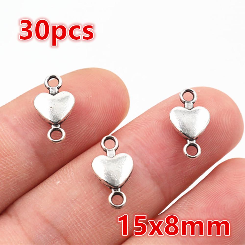 New Fashion Antique Silver Plated Bronze Heart Chrams Metal Alloy Pendant Charms for DIY Neckalce Jewelry Making Findings