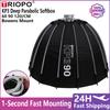Triopo KP3 Quick Fold Deep Parabolic Softbox 60/90/120cm Bowens Mount Honeycomb Grid Compatible with Godox JINBEI