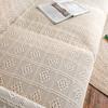 Raw White Knitted Lace Slipcover, Geometric Pattern Sofa Cover for Living Room, All Covered Towel, Summer and Spring Towel