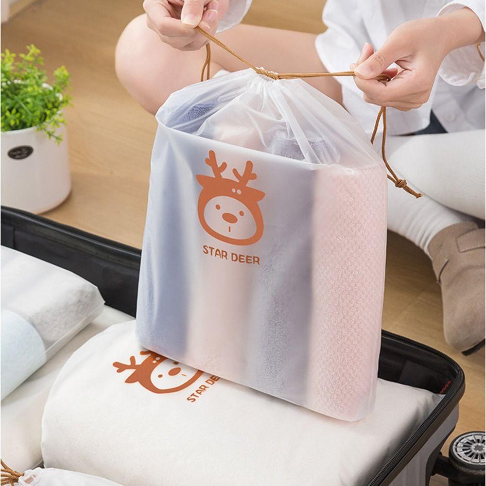 10Pcs Transparent Shoes Storage Bags Dust-Proof Travel Shoe Bag Durable Drawstring Bag