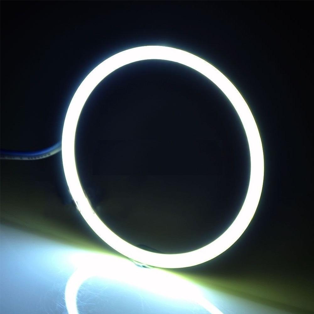 Universal LED COB Halo Angel Eye Headlight & Fog Light for Motorcycles and Cars - Daytime Running Light