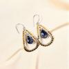 Iolite Gemstone 925 Sterling Silver Jewelry Handmade Earrings 2.27" Gift For Mom EE-82-6